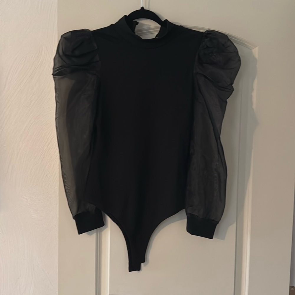 Black ribbed Bodysuit